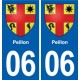 06 Falicon logo  ville autocollant plaque stickers