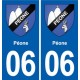 06 Falicon logo  ville autocollant plaque stickers