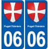 06 Falicon logo  ville autocollant plaque stickers