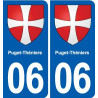 06 Falicon logo  ville autocollant plaque stickers
