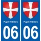 06 Falicon logo  ville autocollant plaque stickers