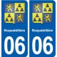 06 Falicon logo  ville autocollant plaque stickers