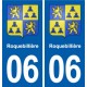 06 Falicon logo  ville autocollant plaque stickers