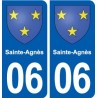 06 Falicon logo  ville autocollant plaque stickers