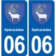 06 Falicon logo  ville autocollant plaque stickers