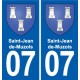 07 Saint-Jean-de-Muzolslogo Coat of arms, city sticker, plate sticker