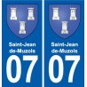 07 Saint-Jean-de-Muzolslogo Coat of arms, city sticker, plate sticker
