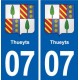 07 Vans logo ville autocollant plaque stickers