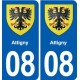 08 Renwez logo ville autocollant plaque stickers