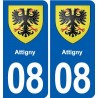 08 Renwez logo ville autocollant plaque stickers