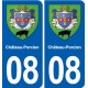 08 Renwez logo ville autocollant plaque stickers