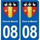 08 Renwez logo ville autocollant plaque stickers