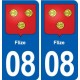 08 Renwez logo ville autocollant plaque stickers