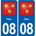 08 Renwez logo ville autocollant plaque stickers