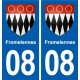 08 Renwez logo ville autocollant plaque stickers