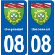 08 Renwez logo ville autocollant plaque stickers