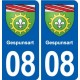 08 Renwez logo ville autocollant plaque stickers