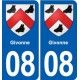 08 Renwez logo ville autocollant plaque stickers