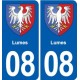 08 Renwez logo ville autocollant plaque stickers