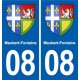 08 Maubert-Fontaine blason ville autocollant plaque stickers