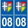 08 Maubert-Fontaine coat of arms, city sticker, plate sticker