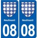 08 Renwez logo ville autocollant plaque stickers