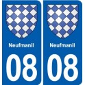 08 Renwez logo ville autocollant plaque stickers