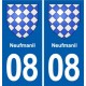 08  Neufmanil blason ville autocollant plaque stickers