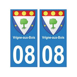 08 Vrigne-aux-Bois autocollant plaque ville département