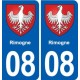 08 Renwez logo ville autocollant plaque stickers