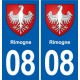 08 Renwez logo ville autocollant plaque stickers
