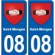 08 Renwez logo ville autocollant plaque stickers