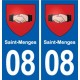 08 Renwez logo ville autocollant plaque stickers