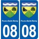 08 Pouru-Saint-Remy logo ville autocollant plaque stickers
