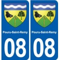 08 Pouru-Saint-Remy logo ville autocollant plaque stickers