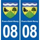 08 Pouru-Saint-Remy logo ville autocollant plaque stickers