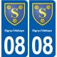 08 Renwez logo ville autocollant plaque stickers