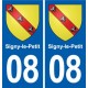 08 Renwez logo ville autocollant plaque stickers
