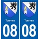08 Renwez logo ville autocollant plaque stickers