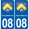 08 Renwez logo ville autocollant plaque stickers