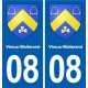 08 Renwez logo ville autocollant plaque stickers