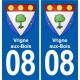 08 Renwez logo ville autocollant plaque stickers