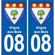 08 Renwez logo ville autocollant plaque stickers