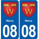 08 Renwez logo ville autocollant plaque stickers