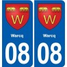 08 Renwez logo ville autocollant plaque stickers