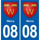 08 Renwez logo ville autocollant plaque stickers