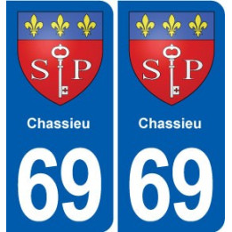 69 Chassieu blason autocollant plaque stickers ville