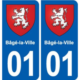 01 Bâgé-la-Ville logo ville autocollant plaque sticker