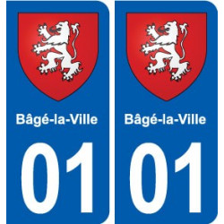 01 Bâgé-la-Ville logo ville autocollant plaque sticker