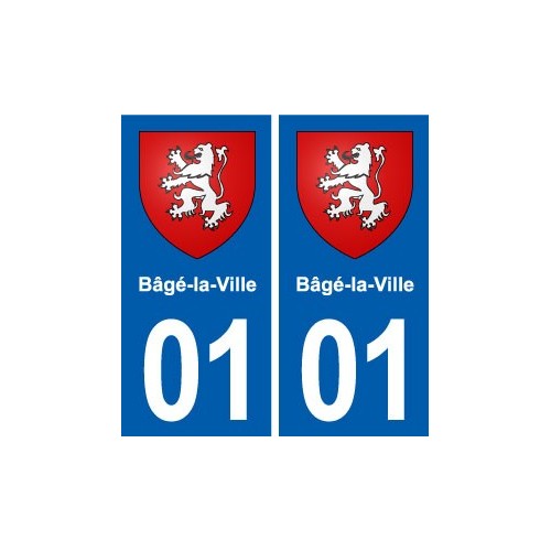 01 Bâgé-la-Ville logo ville autocollant plaque sticker
